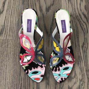 Brand new Emilio Pucci kitten heel sandals